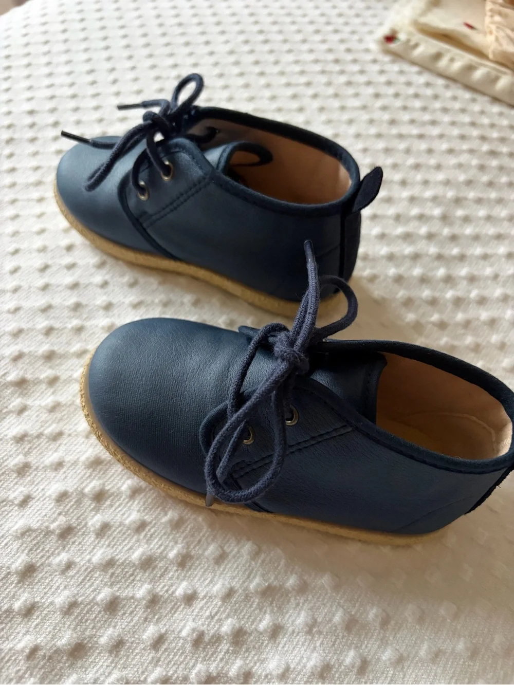 Navy Toddler Lace-Up Dress Shoes